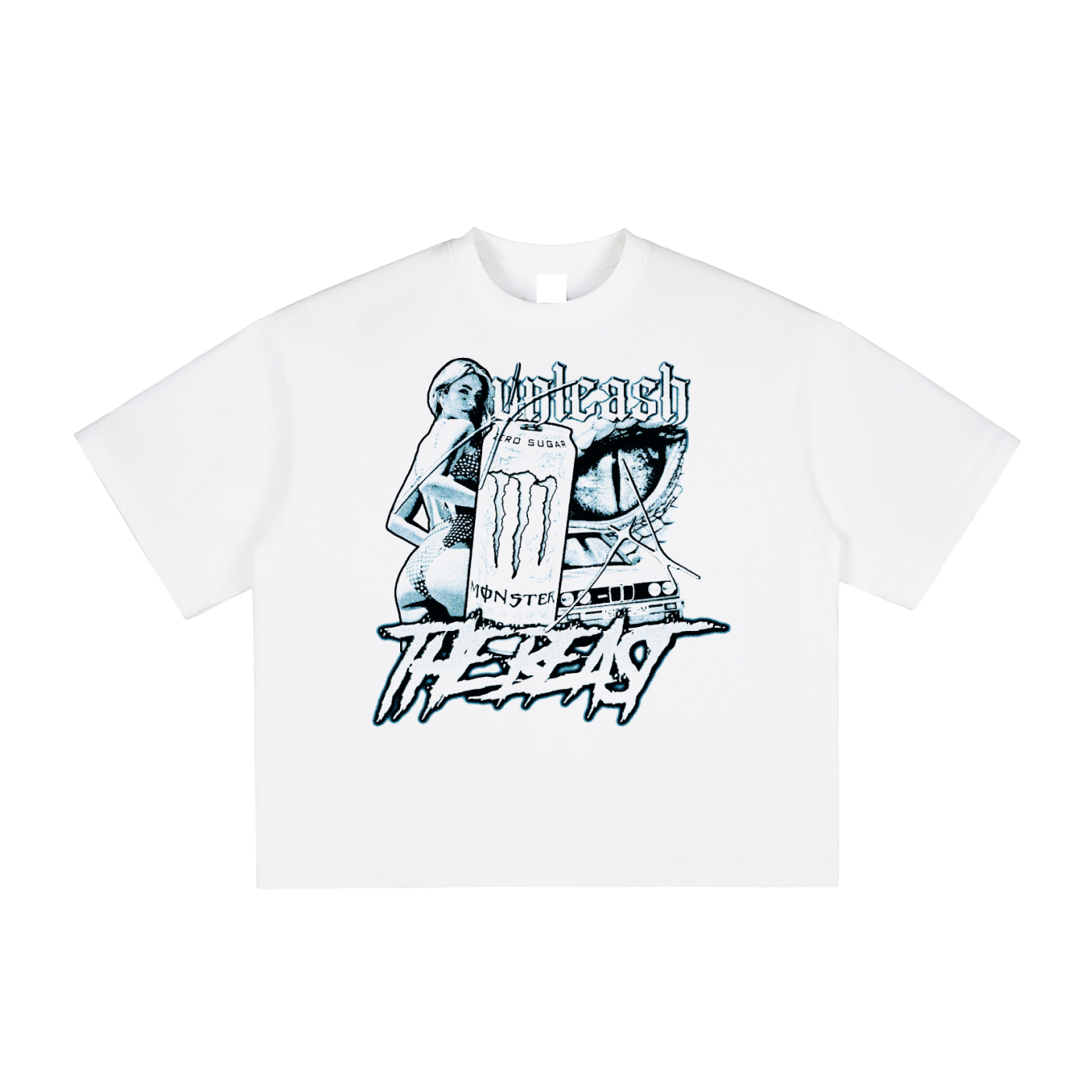 White Monster Tee
