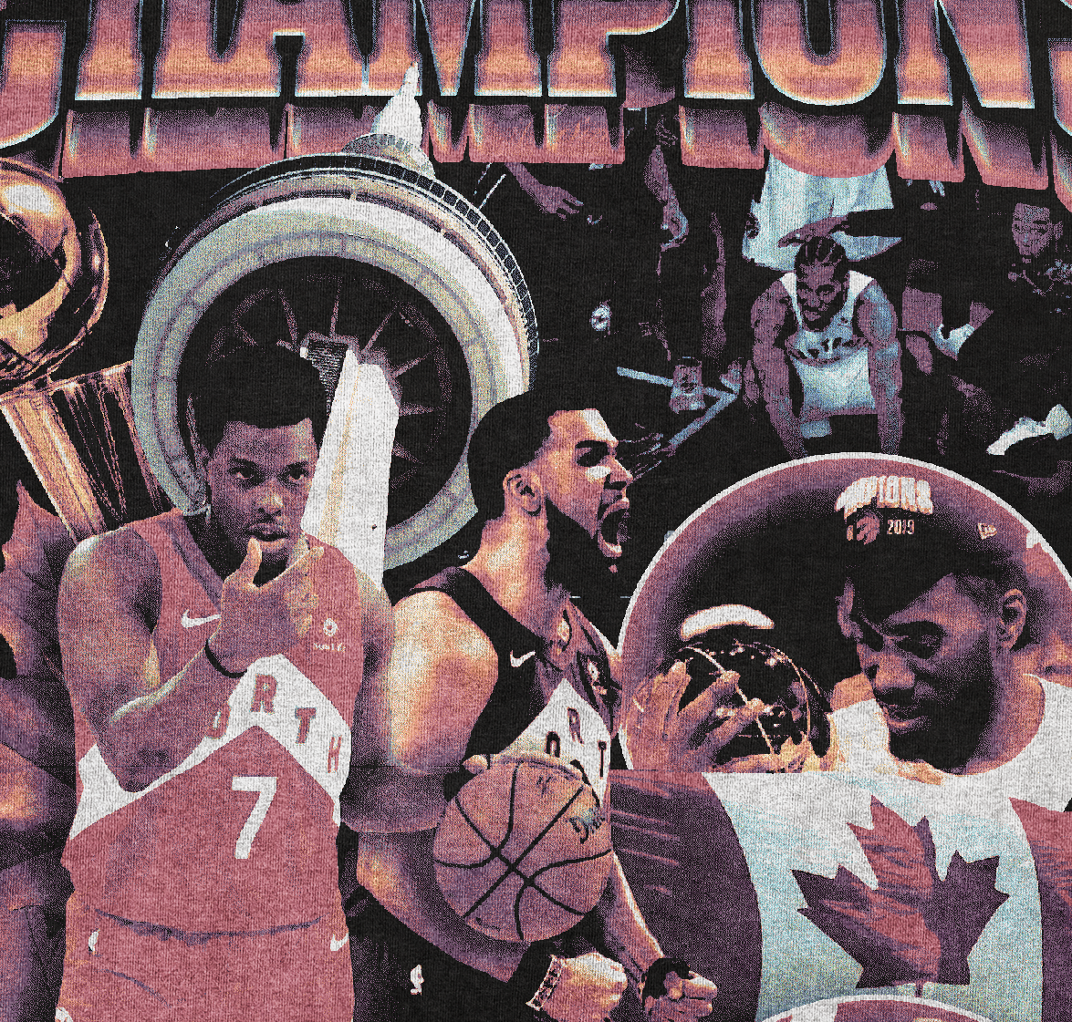 Toronto Raptors 2019 Champions Bootleg Tee