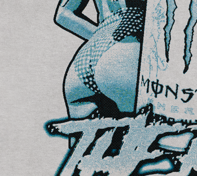 White Monster Tee
